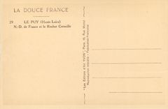 CPA le Puy (Haute Loire) N D de France sur le Rocher Corneille