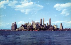 The New York Skyline- The Symbol off America' S greatness and open fan-in into New York harbor - CPA