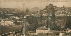 CARTE TRIPLE Panorama du Puy Vue prise du Rocher d'Espaly