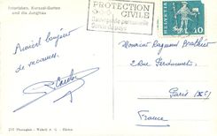 CPM Interlaken kursaal garten und die jungfrau