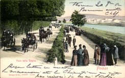 CPA Italy Italia Firenze Viale beyond Regina