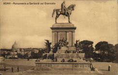 CPA Italien Italien Rom monumento hat Garibaldi sul Gianicolo