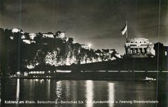 CPM Koblenz am Rhein Beleuchtung Deutsches Eck Festung Ehrenbreitstein