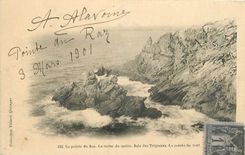 CPA Pointe du Raz La Roche du Moine Baie des Trepasses La Pointe du Vent