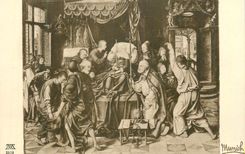 CPA Munich Universal Galerie Meister des Marientodes The Death of the Virgin