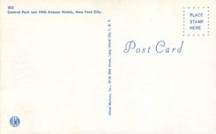 CPM Central Park and Fifth Avenue Hatels New York City