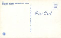 CPM Nightfall in Lower Manhattan with Brooklyn Bridge New York City