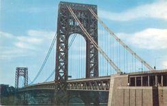 CPM George Washington Bridge and Hudson River Connecting New York City and New Jersey