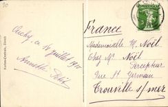 CPA Suisse Montreux Vue du palace Hotel sur Montreux et la dent du Midi