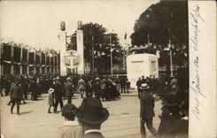 Real photo Round point of the Elysees Fields Fair Christ