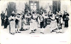 CPA Tarantelle Dances Folklore Costume
