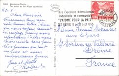 CPA Suisse Lausanne Ouchy Ses quais et les Alpes vaudoises