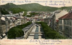 CPA Karlsbad Alte und neue the Wiese