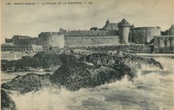 CPA Saint Malo La Plage et le Chateau