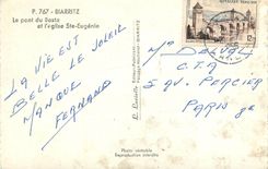 CPM Biarritz Le Pont du Basta et l'Eglise Ste Eugenie
