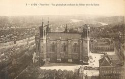 CPA Lyon Fourviere Vue Generale et Confluent du Rhone et de la Saone