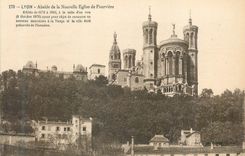 CPA Lyon Abside de la Nouvelle Eglise de Fourviere Edifiee de 1872 a 1884