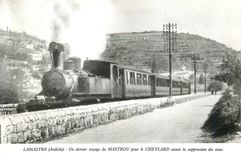 REPRO Lamastre (Ardeche) un Dernier Voyage du Mastrou pour la Cheylard avant la Suppression des Voies Train