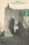 CPA Domfront (Le Donjon sur un Rocher a 200 Pieds a Pic s'Eleve au Dessus de la Riviere)