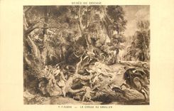 CPA Musee de Dresde P P Rubens La Chasse au Sanglier