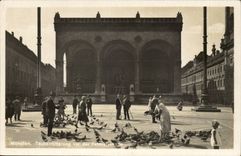 Bavaria-Bayern-Munchen Taubenfutterung - CPA