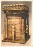 CPM Tut Ank Amens Treasures Canopic shrine an gilt wooden sled it contained the alabaster canopic box 