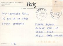 CPM La Tour Eiffel La Seine Le Palais de Chaillot Paris 