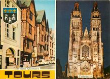 CPM Tours Indre et Loire Vieux quartiers Cathedrale