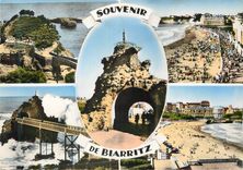CPA Souvenir de Biarritz Grande Plage Rocher de la Vierge