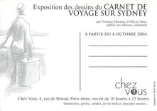 CPM Vous N'Aviez pas Remarque Olivier Balez Expose Chez Vous son Carnet de Voyage sur Sydney