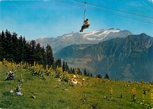 CPM Leysin (Alpes Vaudoises) Telesiege de Solacyre et la Chaines des Diablerets