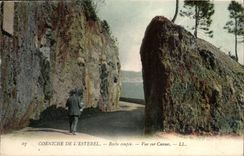 Esterel - Gesims - Felsen coupee - Anblick auf Cannes - CPA