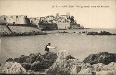 Antibes - View between the Rocks - CPA