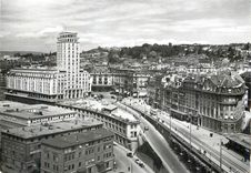 CPM Lausanne le grand pont et la tour bel air