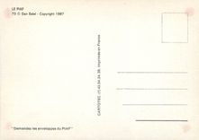 CPM Le piaf 73 dan satel copyright 1987