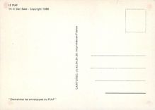 CPM Le piaf 14 dan satel copyright 1986