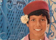 CPM Tunisien l enfant au jasmin