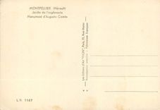 CPM Montpellier Herault Jardin de l esplanade Monument d Auguste Comte