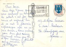 CPM Granville La plage Grande maree Le port Bateaux