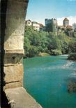 CPM Sauveterre de Bearn B Pyr L Eglise et le Donjon de Monreal vus du Pont du la legende