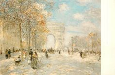 CPM Jean Francois Raffaelli L Arc de Triomphe et les Champs Elysees Canvas