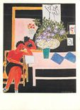 CPM Henri Martisse Liseuse sur fond noir Hulle sur foile Musee national d art moderne Centre Georges Pampidou Paris