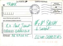 CPM Je Change d Adresse PTT