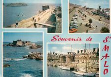 CPM Saint Malo Cite Corsaire Vue sur les Remparts Les Remparts vers le chateau