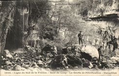 Surroundings of Nice - Line of the South of France - Jump of the Wolf - the Cave of Petrification - Stalactites - CPA