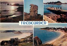 CPM Trebeurden (C du N) Les Plages et Le Port Bretagne en Couleurs