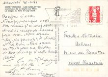 CPM les Sablettes (Commune de la Seyne sur Mer) Cote Varoise la Plage au Fond le Cap Sicie