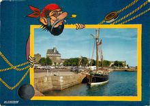 CPM Saint Malo Cite Corsaire Escale dans le Bassin Duguay Trouin Bateau
