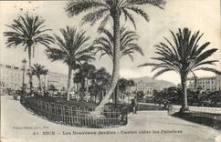 Nice - New Gardens - Casino enters the Palm trees - CPA