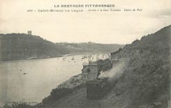 CPA Saint Brieuc Le Legue La Bretagne Pittoresque Arrivee a la Gare Terminus Entree du Port Train